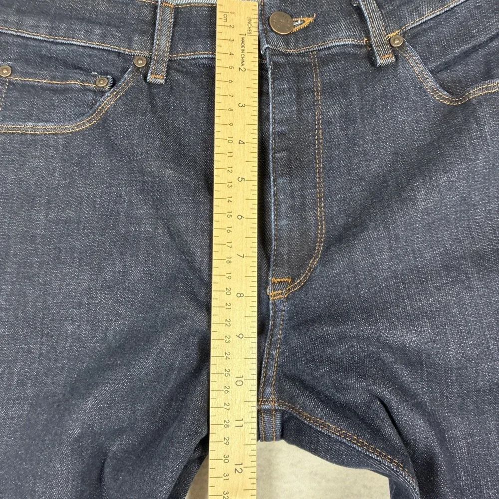 Mott & Bow Slim Wooston Jeans Mens 35x34 Blue Dark Slim Straight Stretch Denim
